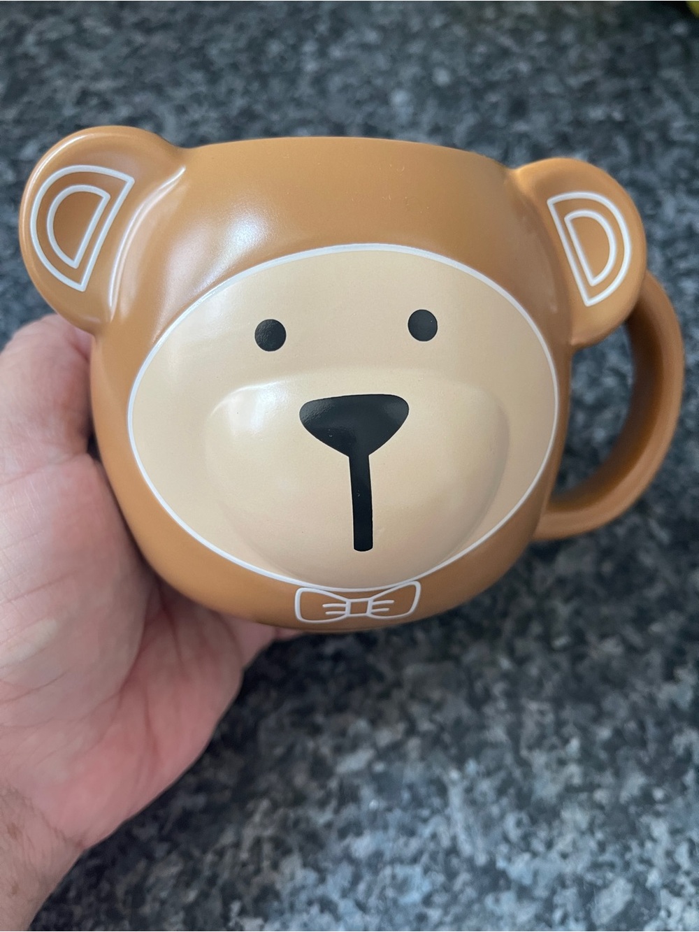 Limited Edition Starbucks Bear Face Ceramic Mug 14 OZ BRAND NEW